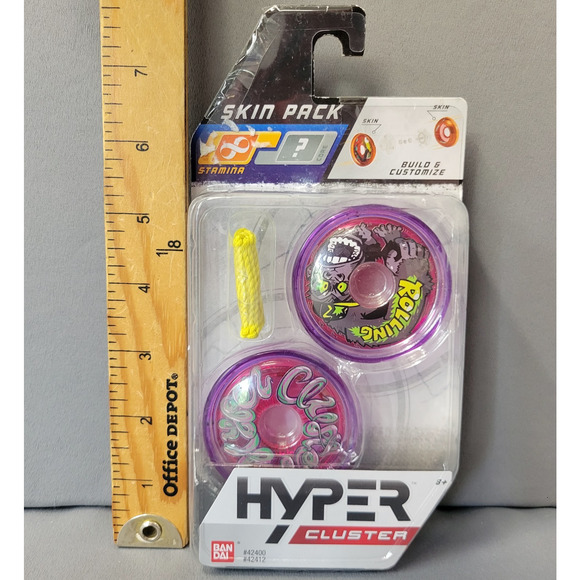 Hyper Cluster Yo-Yo Skin Pack Rolling Stamina Build and Customize Ban Dai Purple - Picture 2 of 12